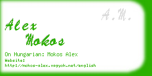 alex mokos business card